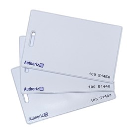 AuthorizID 25 – 26 Bit H10301 125 KHz Clamshell Proximity Card Wiegand T5577 chip. Compatible with 1386 1326 7610 1586 1391 and 1346. Works with Nearly All Access Control Systems. Free tech Support.