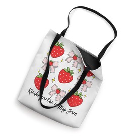 Kindergarten is My Jam Strawberry Bow Teacher Back To School Tote Bag