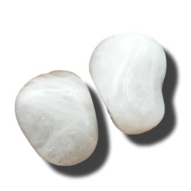 Dolomite white Natural Healing Crystal Gemstones tumbled & hand polished Stones - 2pc set Dolomite