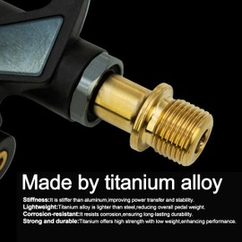 Thinvik Full Carbon Ti Bike Clipless Pedals for Shimano SPD-SL System Ultra Lightweight 200g with Cleats for Road Bike Cycling