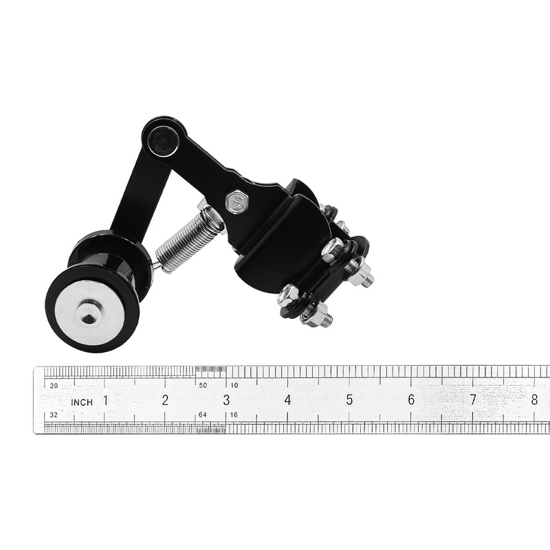 WANGCL Universal Motorcycle Chain Tensioner Adjuster (Black, Iron & Plastic)