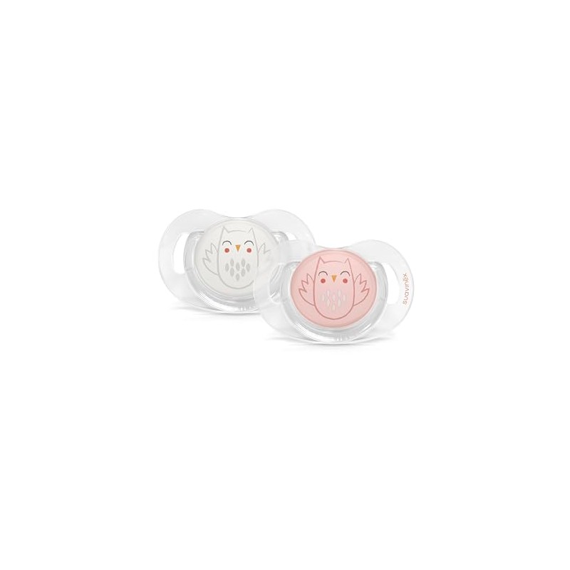 Suavinex, Chupete, 0-6 Meses, 2 Pack, Rosa/Beige