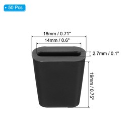 PATIKIL Kitchen Sink Rack Feet, 50 Pack Plastic Rack Bottom Protective Replacement Feet Wire Bumpers Protector for Sink Rack Bottom, Black