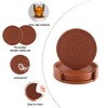 LISRSC Coasters Set of 4 - PU Leather Coasters with