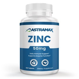 Astramax Zinc 50mg | High Potency Immune Support | Vegan, Non-GMO, Gluten-Free | 100 Count