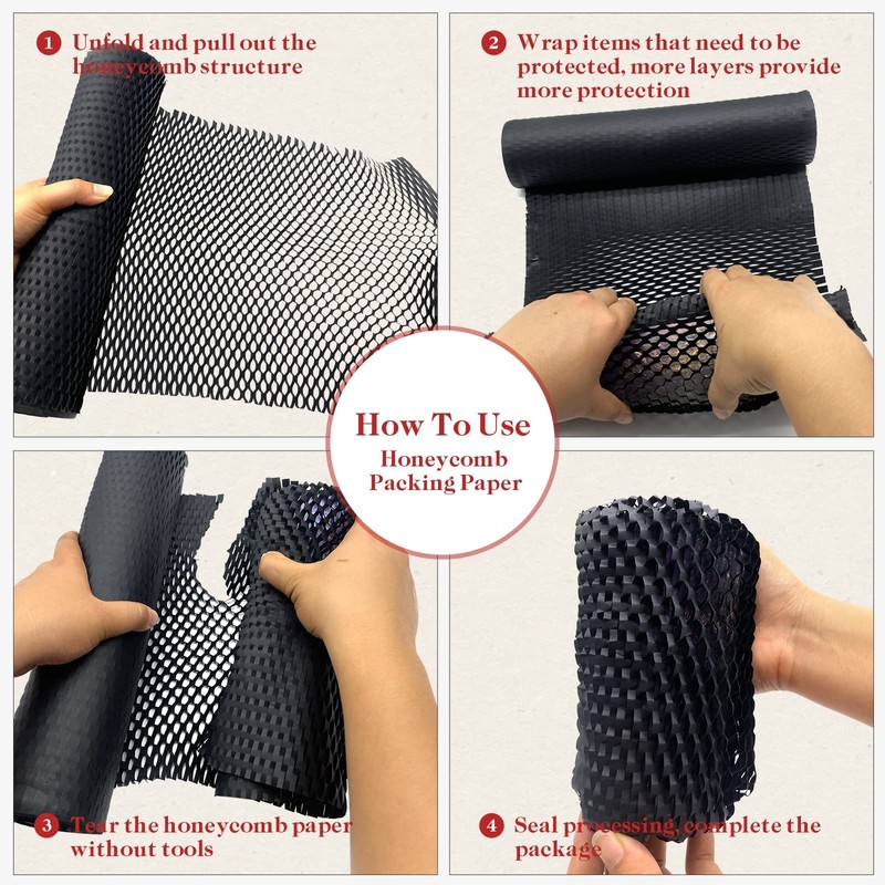 Honeycomb Packing Paper - Biodegradable Alternative to Bubble Wrap, 30cm