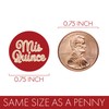 Red and Gold Quinceañera Chocolate Kisses Party Favor Stickers, Mis