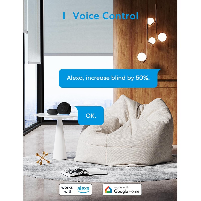 Meross Matte Smart Roller Shutter Switch WLAN for Blinds, Smart