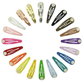 Snap Clips w/Pad - Pick Color - Tear Drop Shape - 50 mm (2 inches) (Qty 10, Lavender)