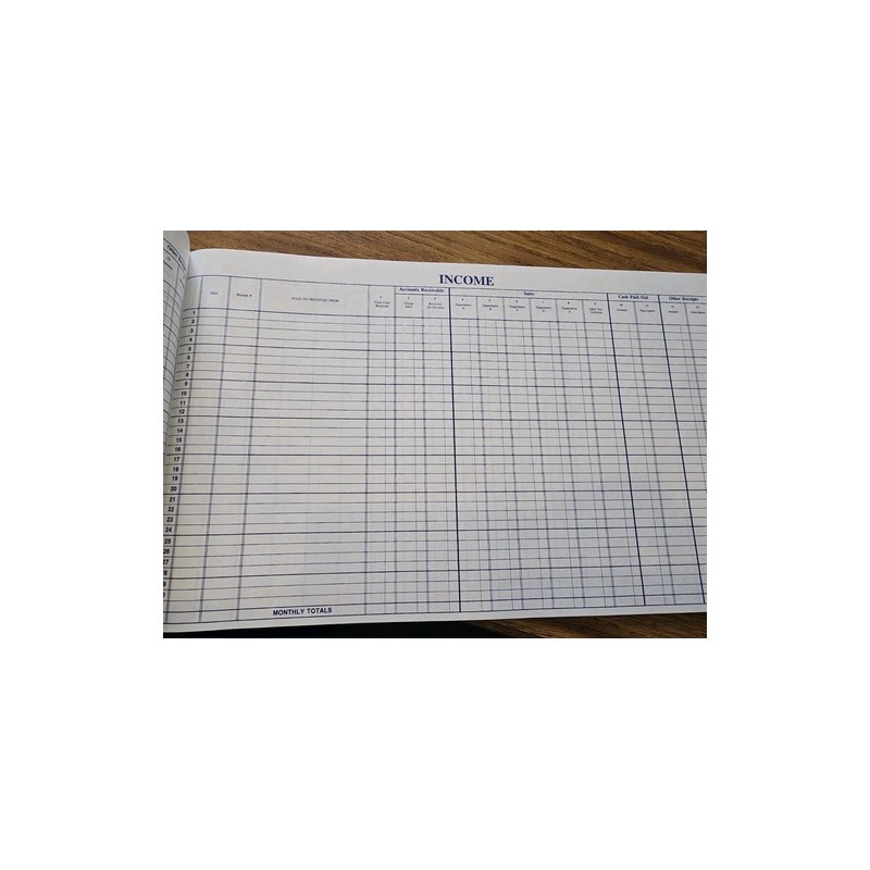 National Small Business Income Tax Record Bood Ledger New