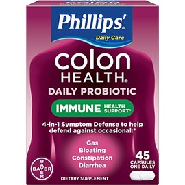 Phillips' Daily Care Colon Health Daily Probiotic, 45 Capsules each (Value Pack of 2)
