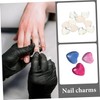 Outanaya 100pcs Heart Nail Charms Decorations for Nail Art Stylish