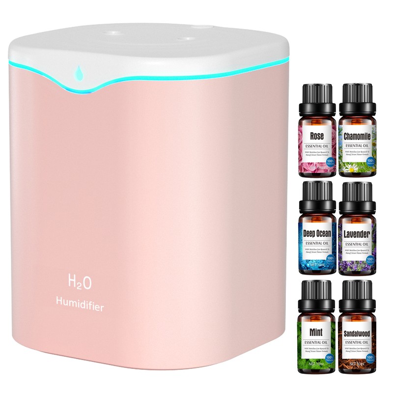 2L Double Spray Humidifiers with LED light Cool Mist Auto