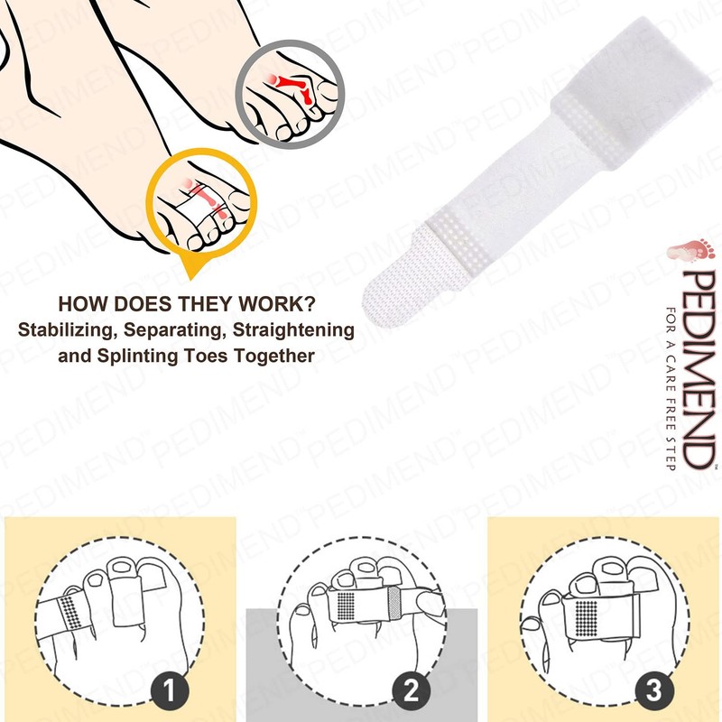 Hammer Toe Straightener, Hammer Toe Splints, Toe Cushioned Bandages for
