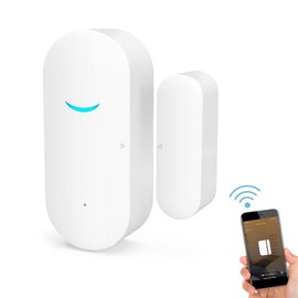 5 Pack WiFi Wireless Door Window Sensor,TUYA Smart Alarm with Free Notification APP Control Home Security Alarm System，Compatible with Alexa Google Assistant