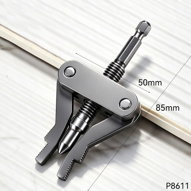 Universal Broken Pipe Extractor with Hex Shank, Drill-Powered Adjustable Plumbing