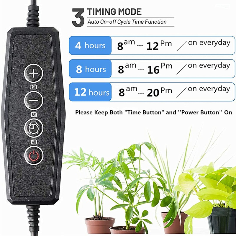 GHodec Grow Light with Stand, 60 LED 5500K Full Spectrum