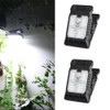 YZYOE 2 Pack LED Outdoor Solar Mini Clip Lights, Portable