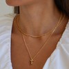 Turandoss Gold Cross Necklace for Women - Dainty 14K Gold