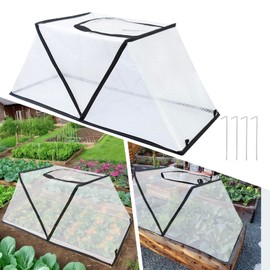 32.2" X 13.4" X 14" Foldable Greenhouse Cover for Raised Garden Bed Garden Row Accelerator Plants Cover with Breathable Mesh Spring-Up Greenhouse Frost Cover for Vegetable Plant Seedlings (1 PC)