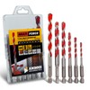 Anvil Multi-Purpose Drill Bit Set Multi-Function Drill Bit 7-Piece Diameter