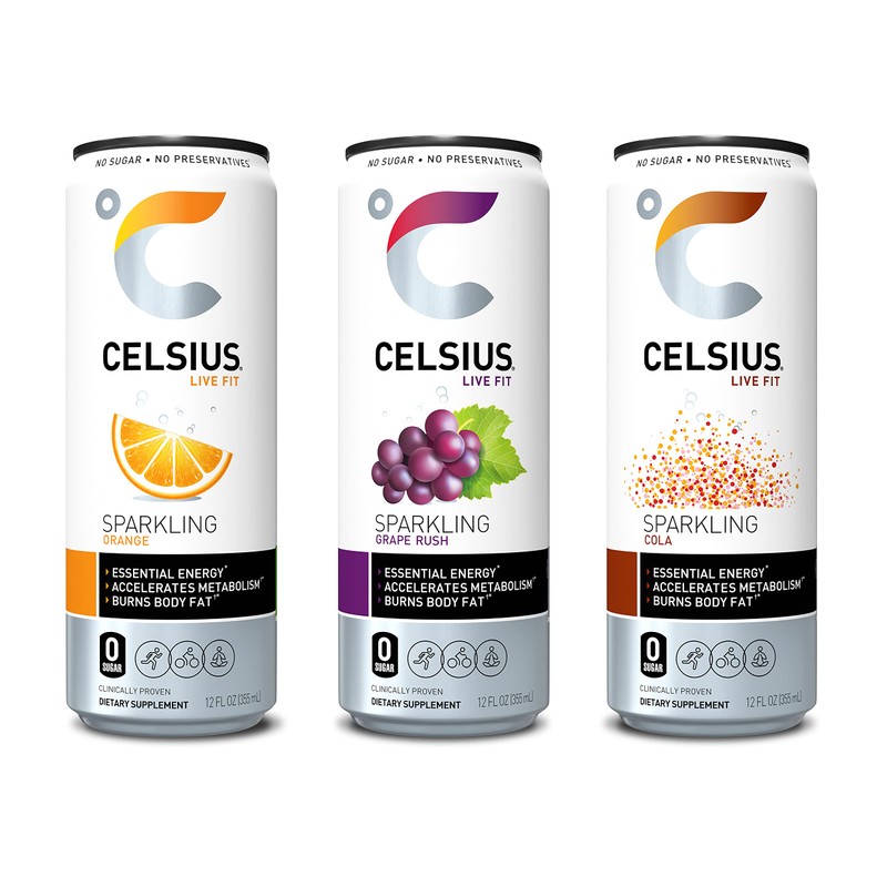 CELSIUS Sparkling Classic Pop Pack, Functional Essential Energy Drink 12