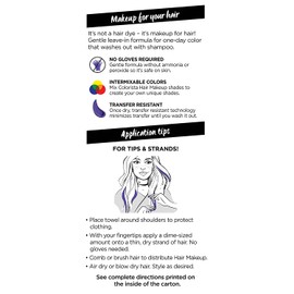 L'Oreal Paris Hair Makeup Temporary 1-Day Hair Color for Brunettes, Purple 50, 1 Fl Oz