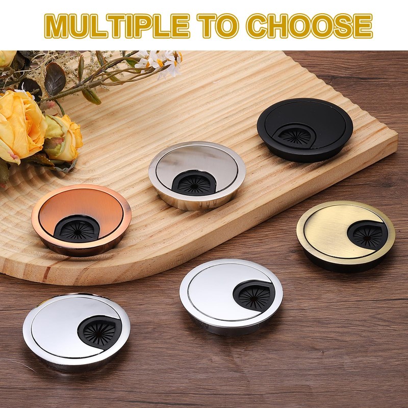 sourcing map Desk Grommet 2 Inch, Zinc Alloy Round Desk