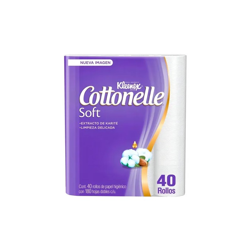 Papel higiénico Kimberly-Clark Kleenex Cotonelle doble hoja de 40 u