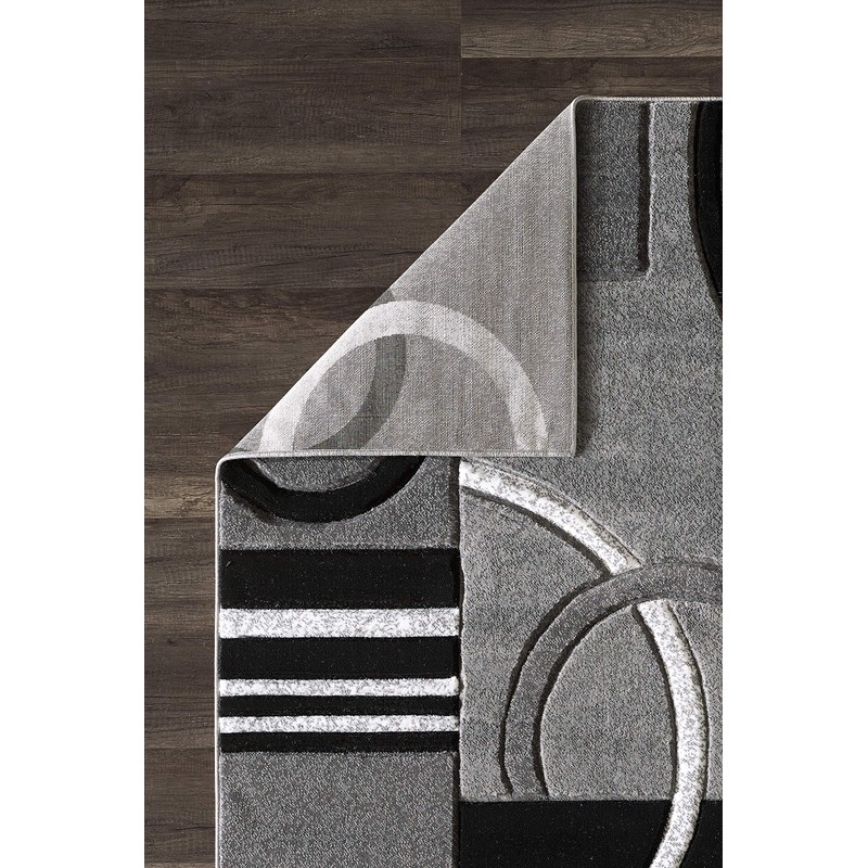 GLORY RUGS Area Rug Modern 2x7 Grey Soft Hand Carved