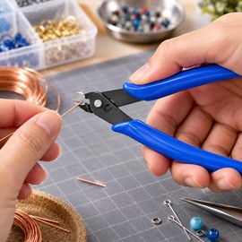 Carbon Steel Diagonal Pliers for Precision Cutting – Side Nipper Wire Cutter for Electronics, Jewelry & DIY Hobby Projects