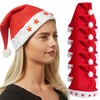 Annastore 6 x Christmas Hat with Flashing Stars Santa Hat