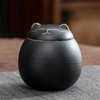 SENLZLU Ceramic Cat Treat Jar with Lid, Decorative Tea Canister,