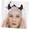 NOLITOY 2pcs Cow Print Skincare Headbands Fluffy Makeup Hair Bands