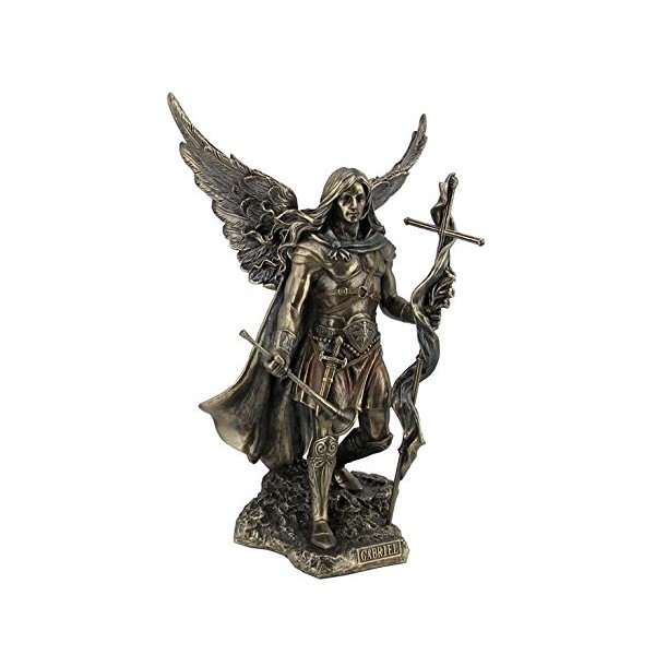 Studio Collection Archangel Saint Gabriel with Cross and Trumpet Statue Sculpture