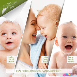 Toallitas Premium para bebés - Set de 6 Toallas 100% de bambú Rosa - Toallitas Ultra Suaves y absorbentes para niños y niñas - Bonito para niño o niña de San Francisco Baby