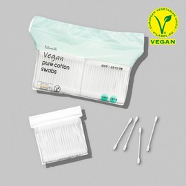 Fillimilli Vegan Pure Cotton Swabs 600P (RENEWAL) - [RENEWAL] Vegan Pure Cotton Swabs (600P)