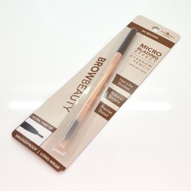 Italia Deluxe Pick 1 x BrowBeauty Microblading Effect Eyebrow Pencil Ultra Slim IT800NEW & Zipper Bag (04 : Brown)