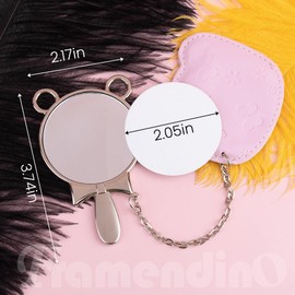 Framendino, Sublimation Hand Held Mirror Blanks Heat Transfer with Case for Travel Home