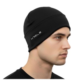 WRELS Thermal Running Skull Cap with Ear Flaps - Winter Hat for Men & Women, Windproof Athletic Beanie Helmet Liner