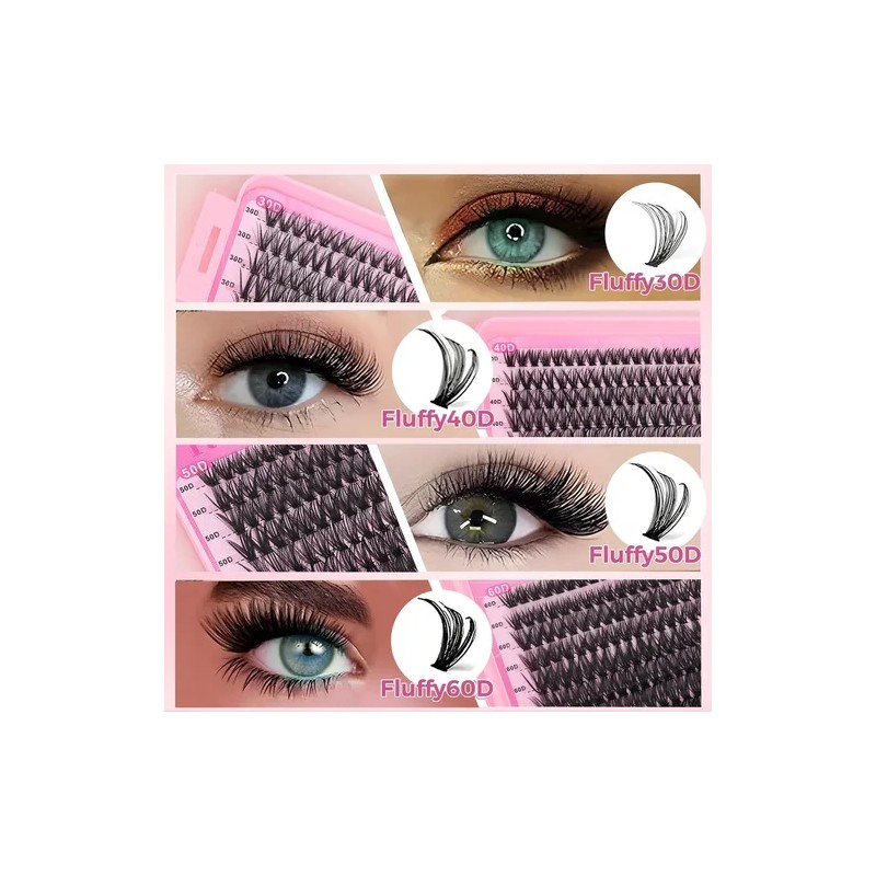 804 Kit Extension De Pestañas Maquillaje Completo Diy 9-18mm