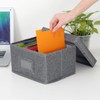 Qozary Index Card Holder 4x6 - Index Card Box With
