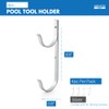 Aquatix Pro Pool Pole Hanger Premium 4pc Aluminium Holder Set,