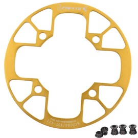 UPANBIKE Montain Bike Chainring Guard 104 BCD Aluminum Alloy Chain Ring Protector Cover for 32~34T 36~38T 40~42T Chainring Sprockets (32T-34T, Golden)