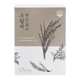 Woowooae Grain Enzyme 100 Packets Comfortable Fermentation Large Capacity Digestive Enzyme Rice Flour Flavor (100 Packets / 우월애 곡물효소 100포 편안 발효 대용량 소화 효소 미숫가루맛 (100포X1BOX), 100개, 3g