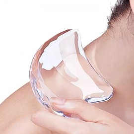 Transparent Meridian Acupressure 3D Gua Sha Face & Body Massager + Pouch / 투명 경락 지압 3D 괄사 얼굴 바디 마사지기 + 파우치