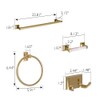 Design House Millbridge Bath Accessories, Kit, Polished Brass