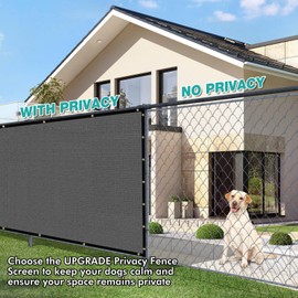 UPGRADE Privacy Fence Screen 90% Visual Blockage 5'x10' Dark Grey Outdoor 170 GSM Mesh Panels for Deck,Balcony,Backyard,Patio with Zip Ties,Customized，A495