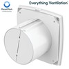IPX5 Energy Efficient Axial Bathroom Extractor Fan with Back Draft