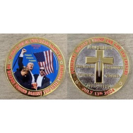 PRESIDENT TRUMP RALLY ASSASSINATION ATTEMPT COIN BUTLER, PA JULY 13TH 2024